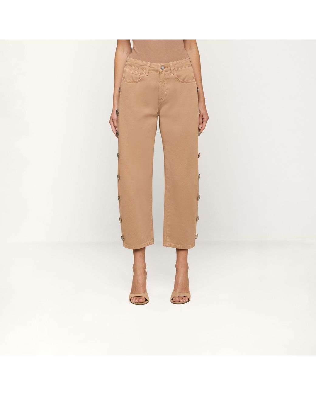 L'Agence Natural Mallis Studded Bow-Leg Jean