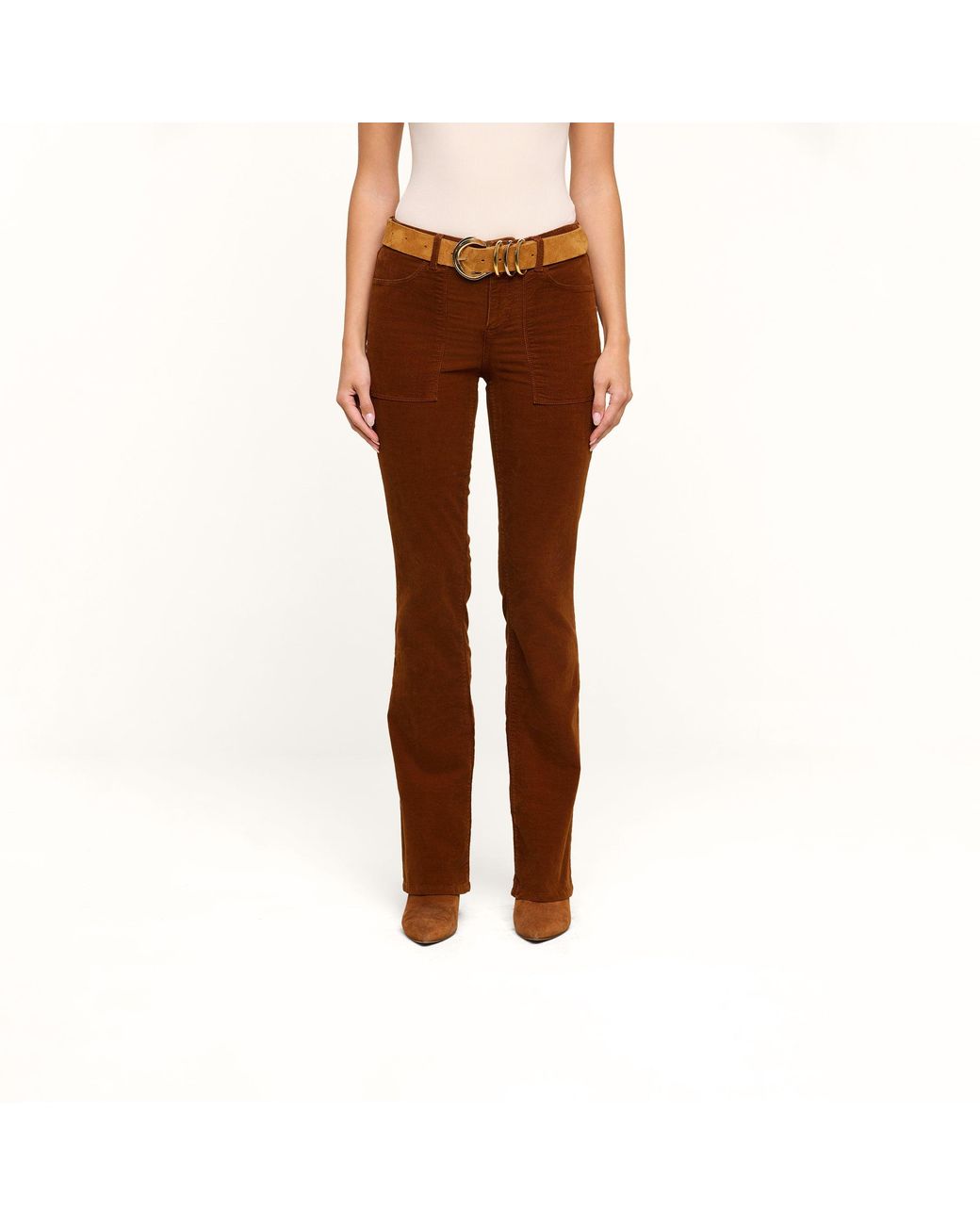 L'Agence Brown Saffia Corduroy Pants