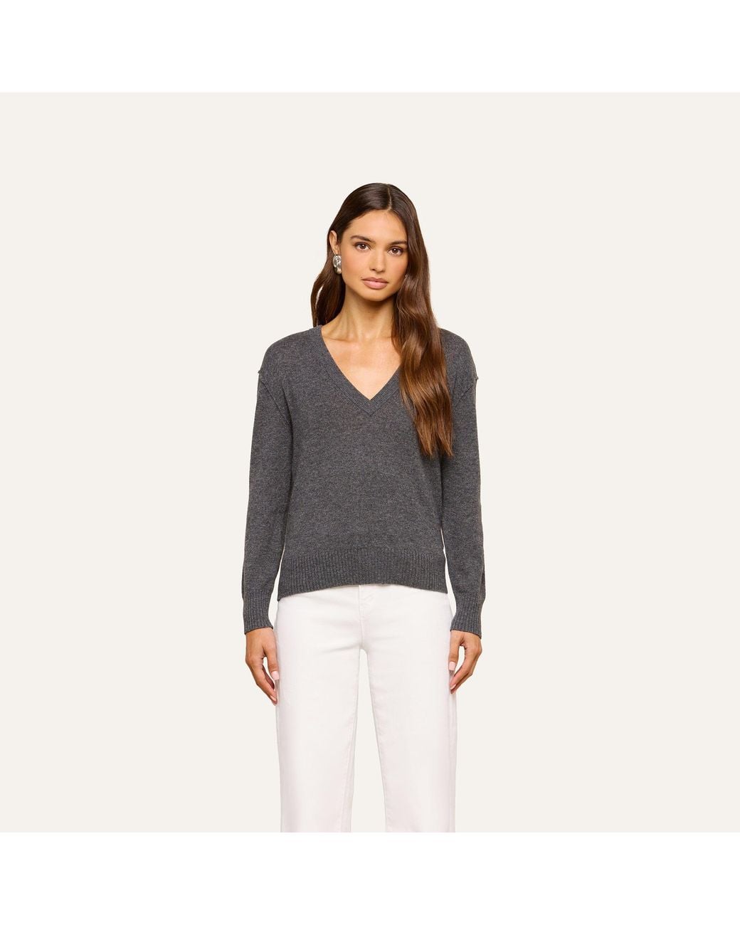L'Agence Black Spence Cashmere Pullover