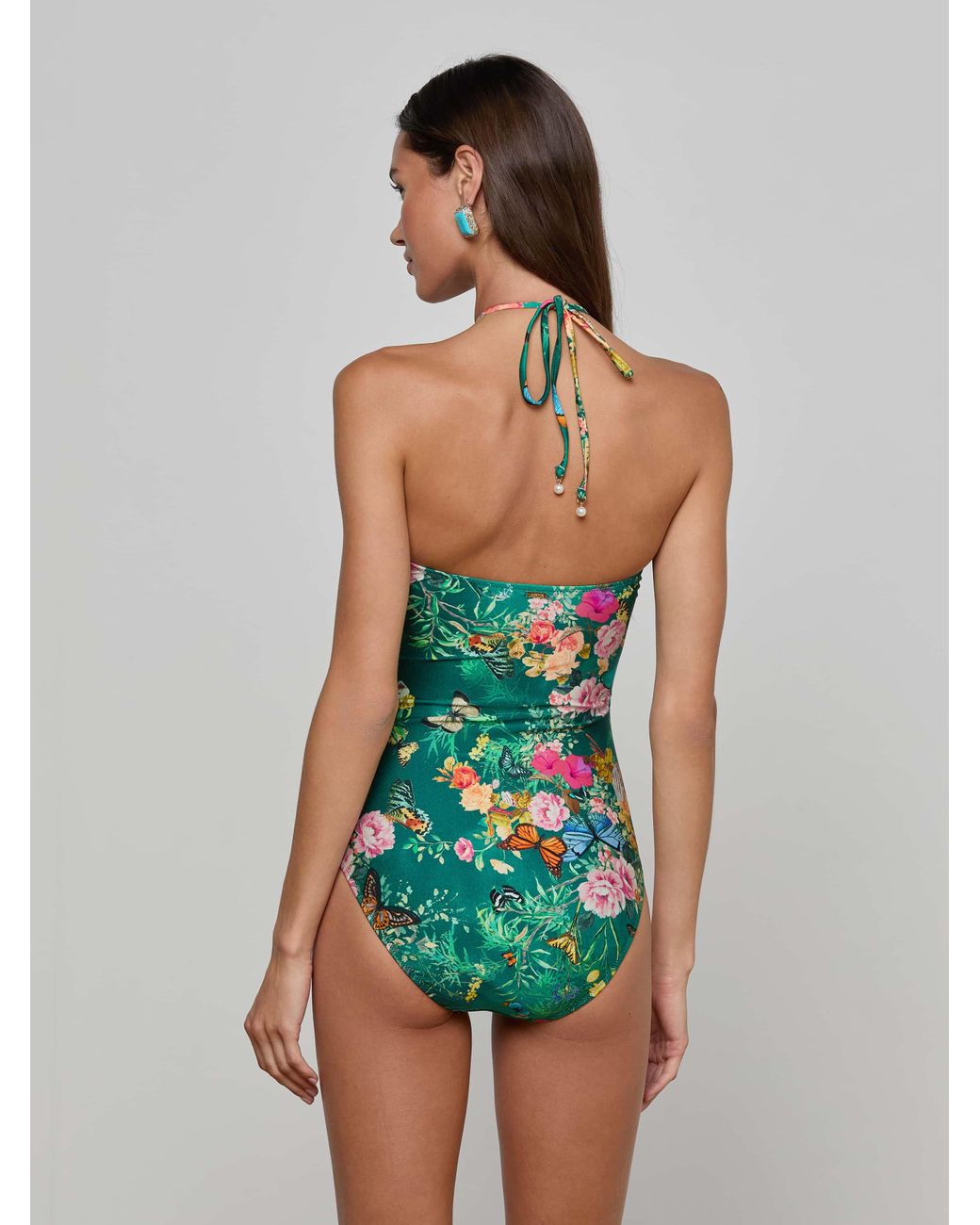 L'Agence Green Shiva One-Piece Swimsuit