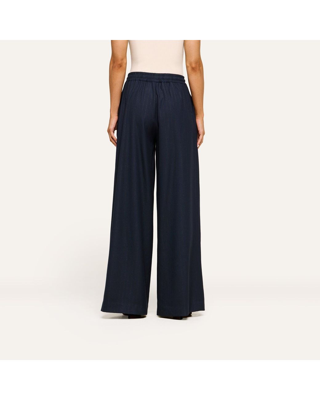 L'Agence Blue Connie Drawstring Trouser