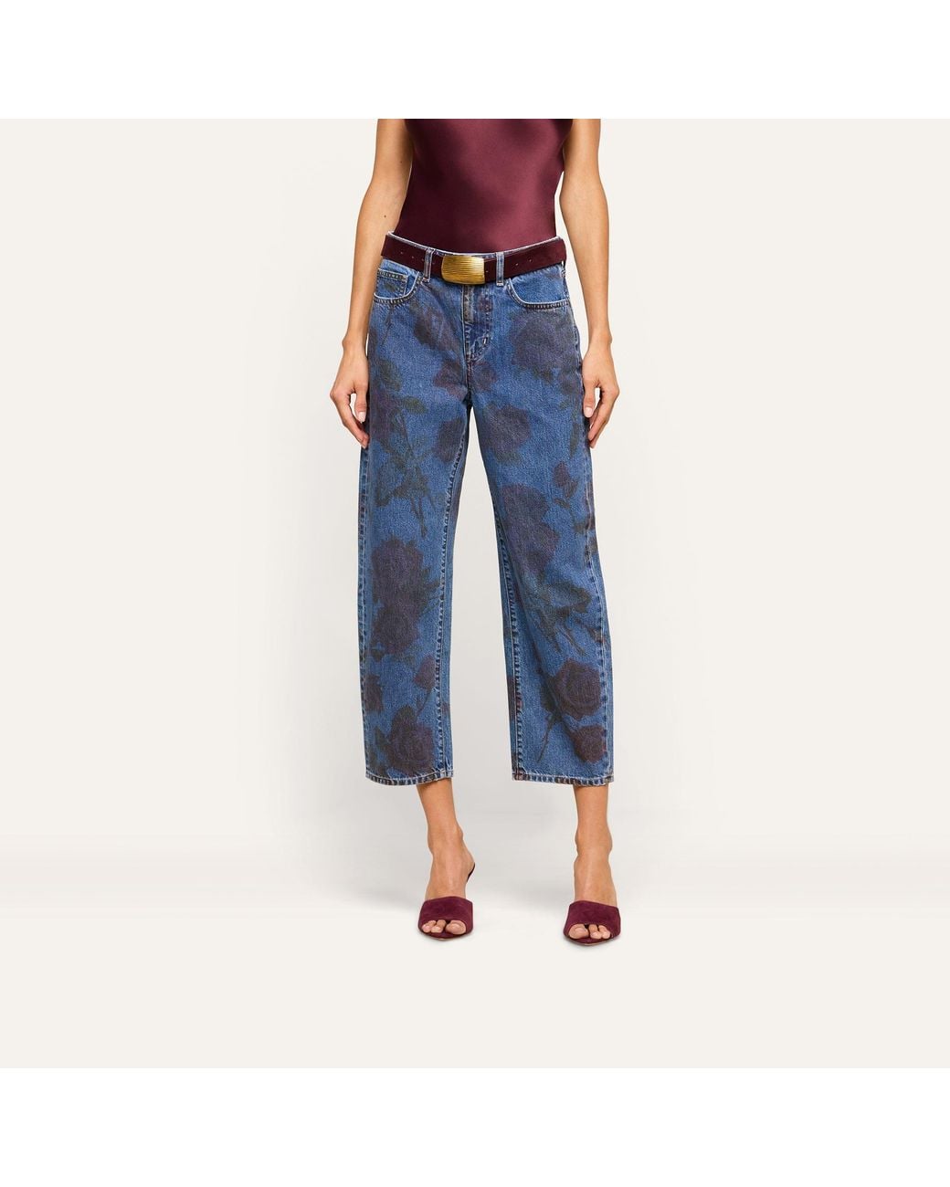 L'Agence Blue Mallis Bow-Leg Jean