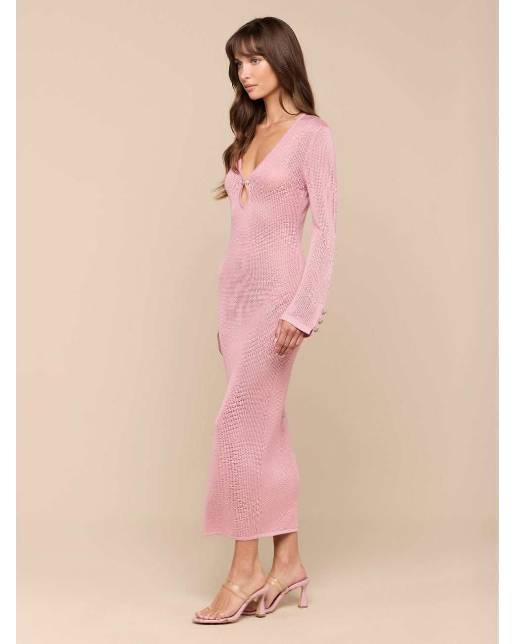 L'Agence Pink Sydney Knit Dress