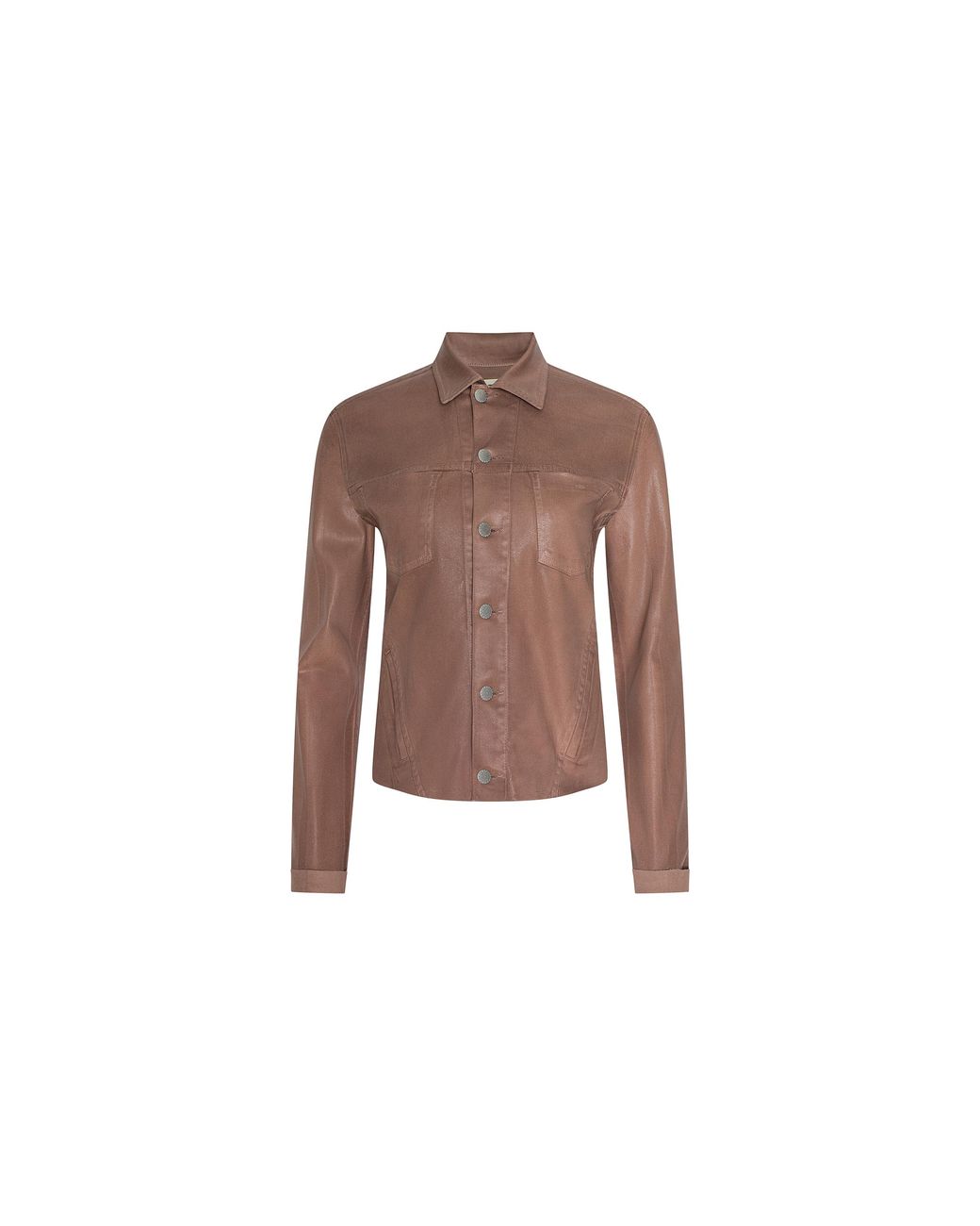L'Agence Brown Janelle Coated Jean Jacket