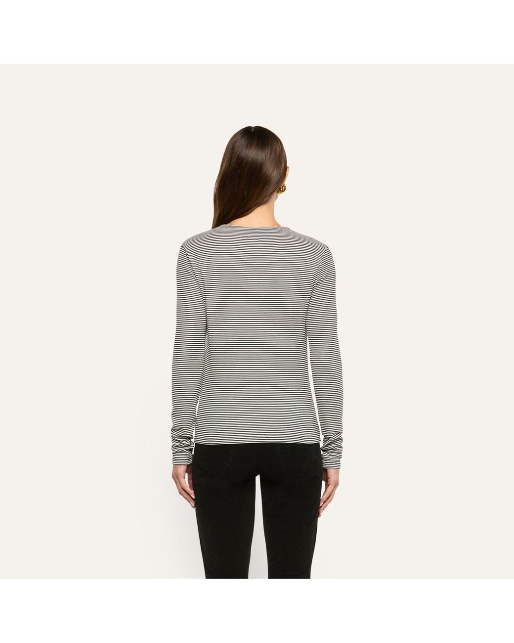 L'Agence Gray Tess Long Sleeve T-Shirt