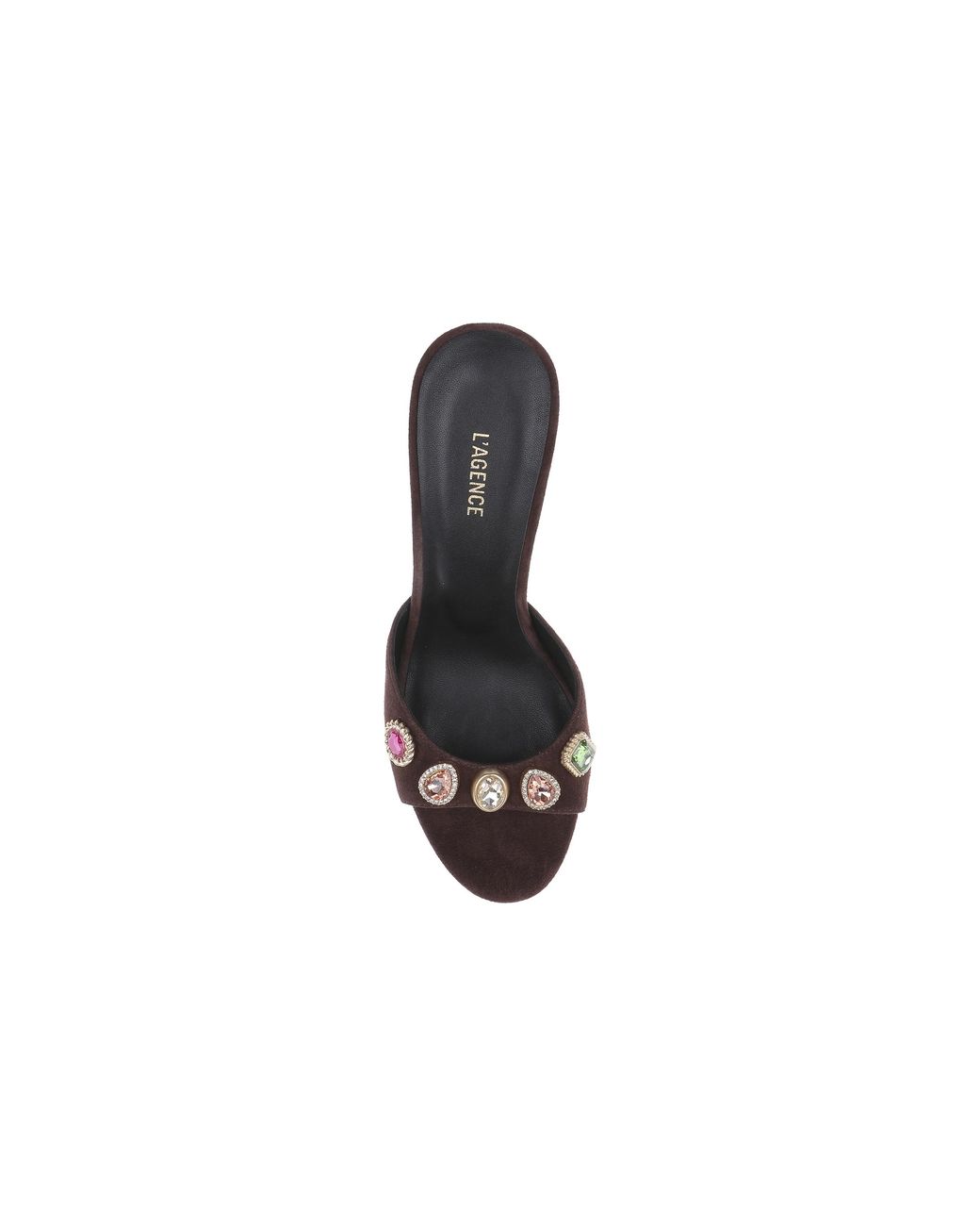 L'Agence Natural Avery Suede Open-Toe Mule