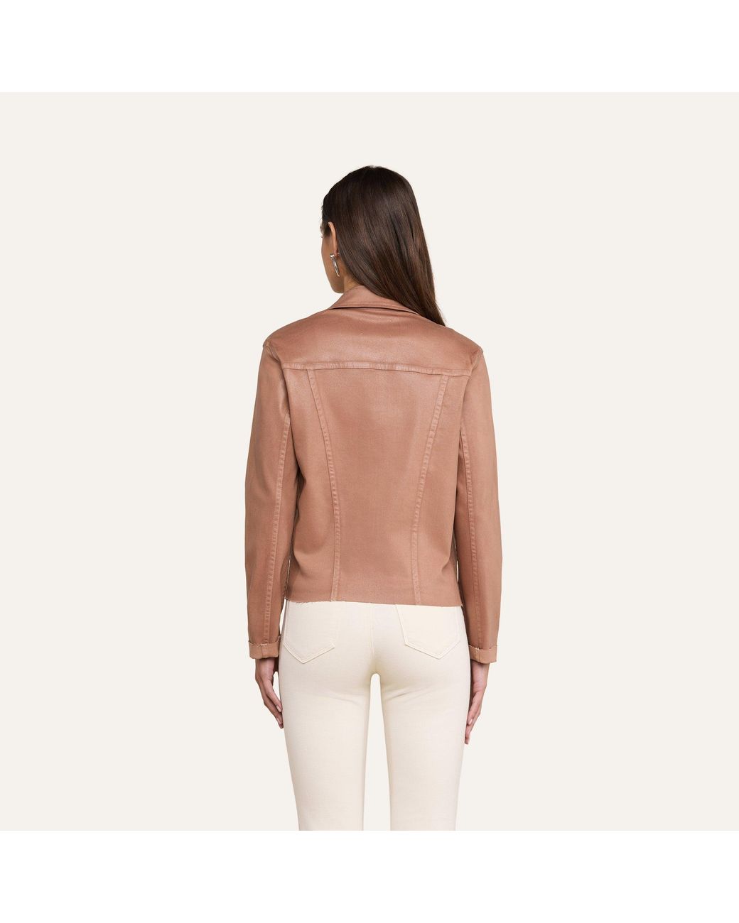 L'Agence Brown Janelle Coated Jean Jacket