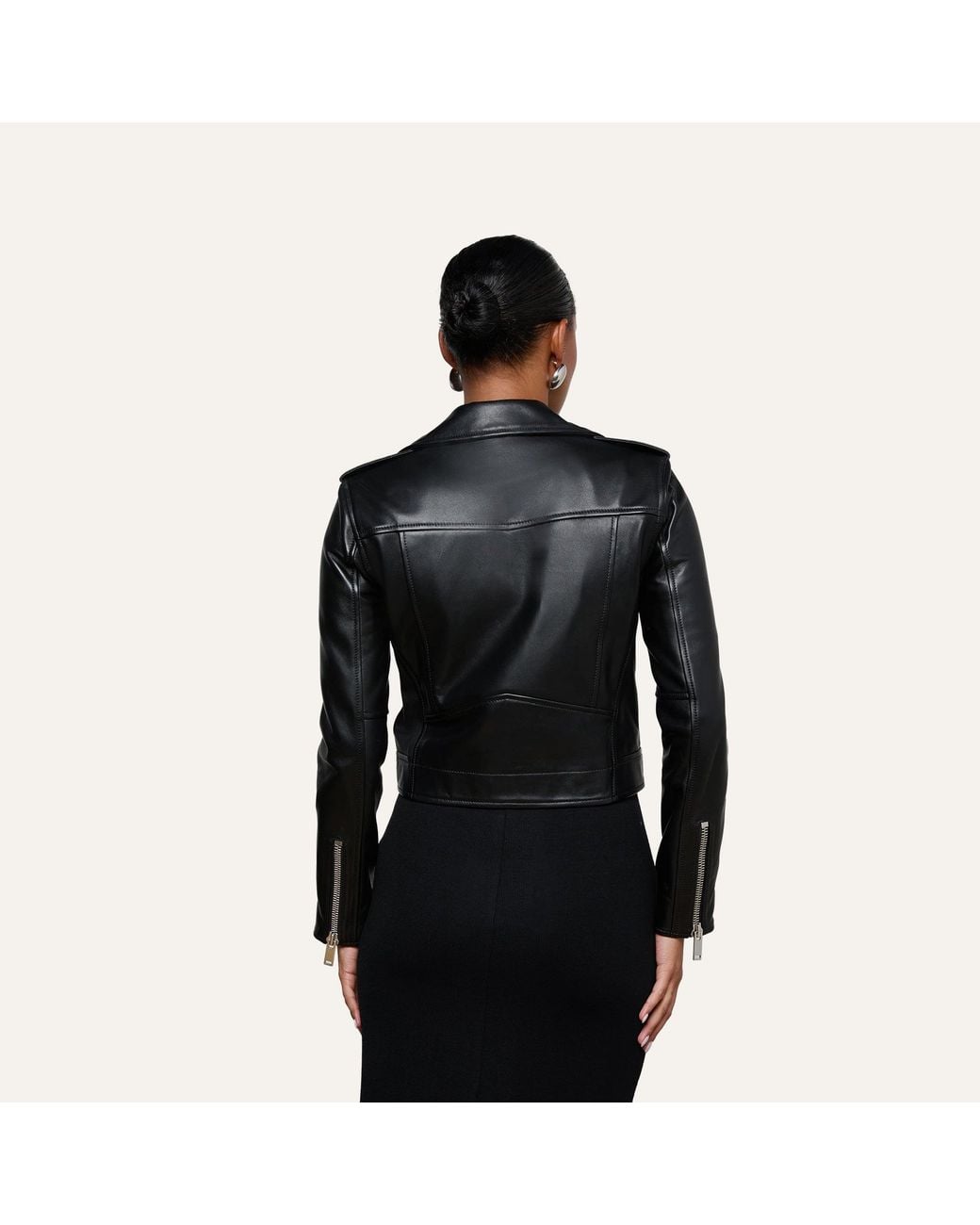 L'Agence Black Blakely Leather Biker Jacket