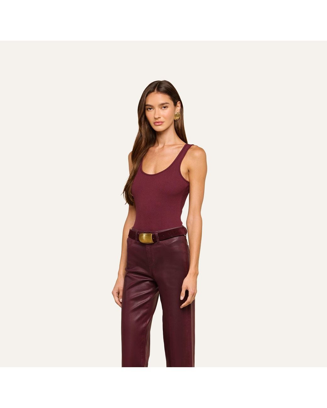 L'Agence Purple 'Agence Nica Scoopneck Bodysuit