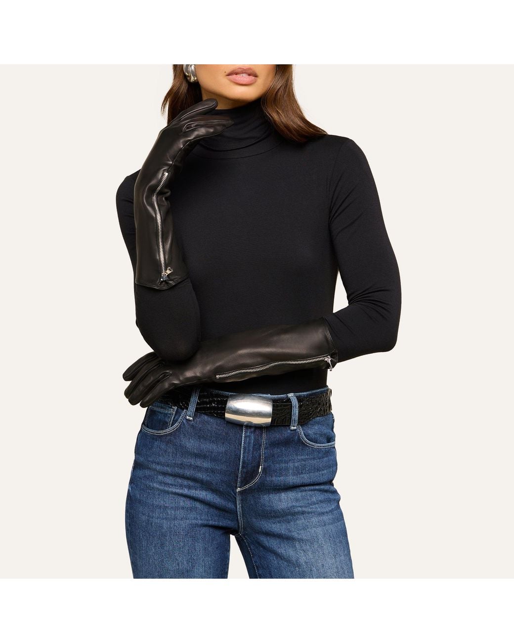 L'Agence Black Carmen Gloves