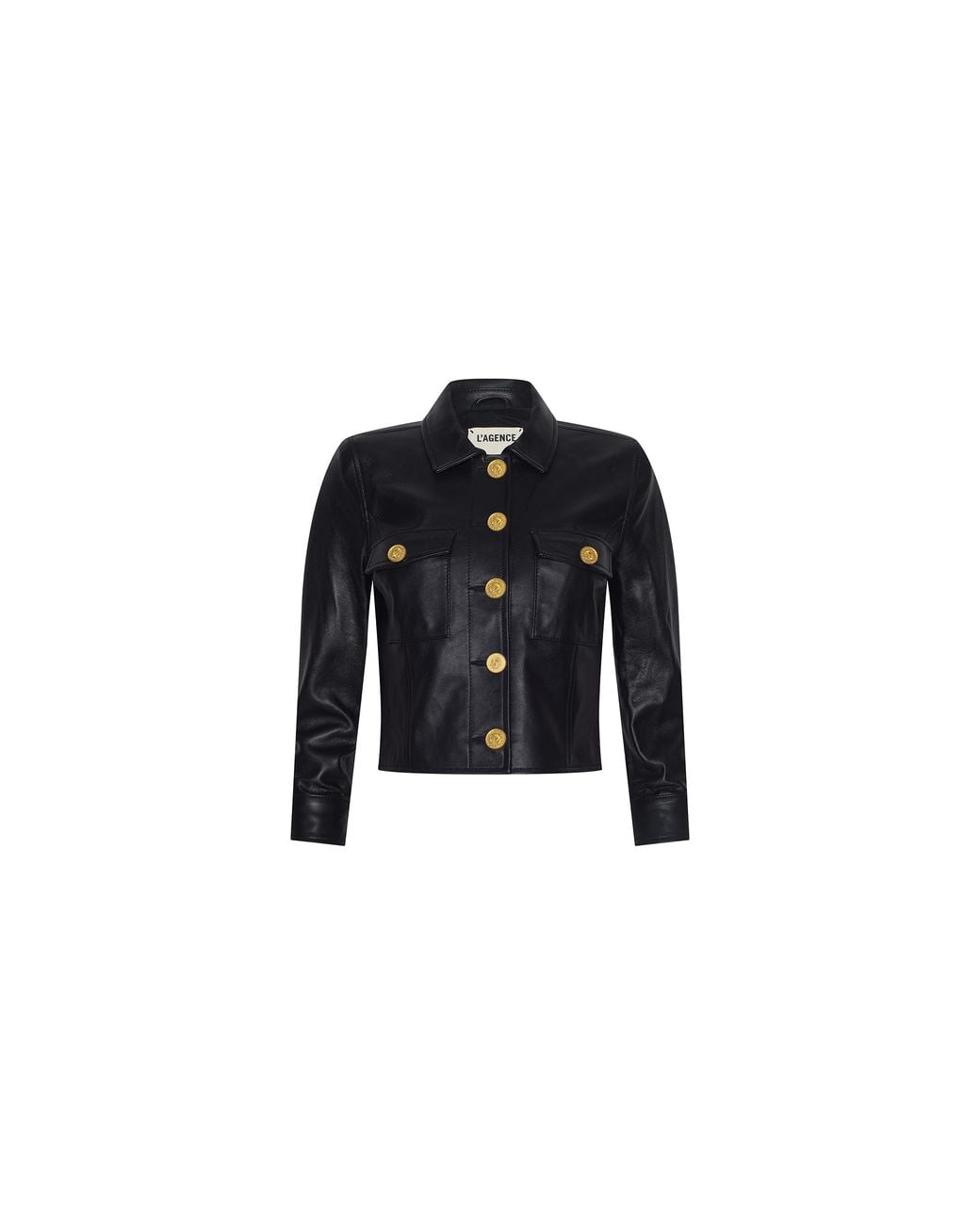 L'Agence Multicolor Kumi Cropped Leather Jacket