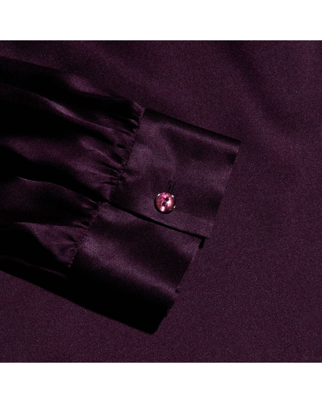 L'Agence Purple Bianca Silk Blouse Top