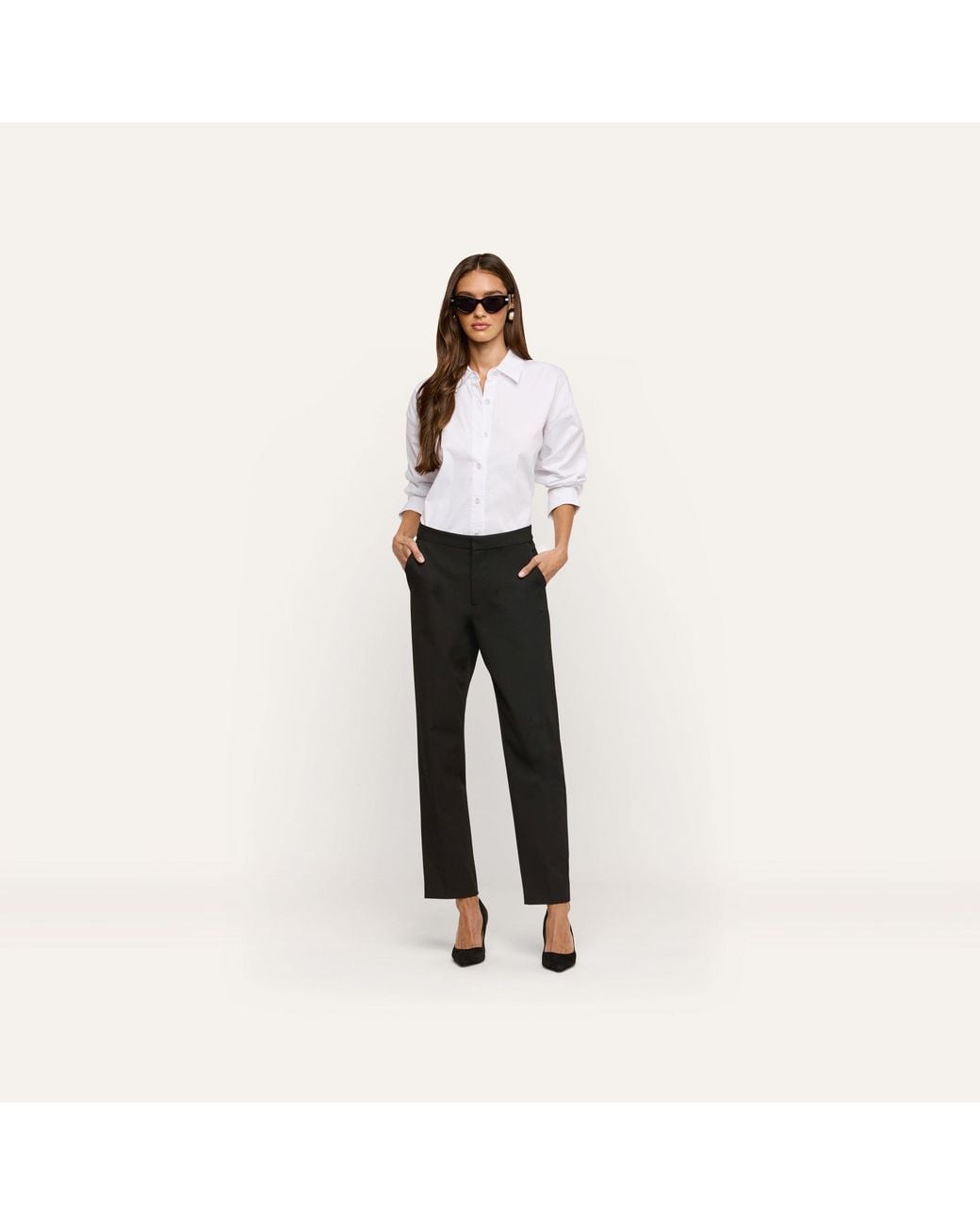L'Agence White Rylie Poplin Shirt