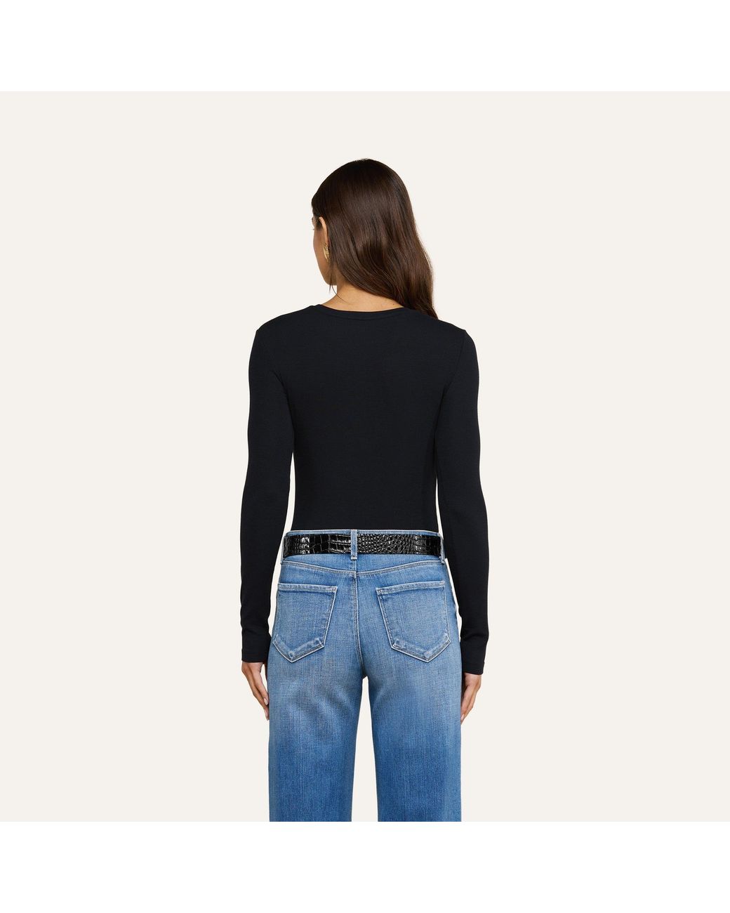 L'Agence Blue Tess Long Sleeve Tee