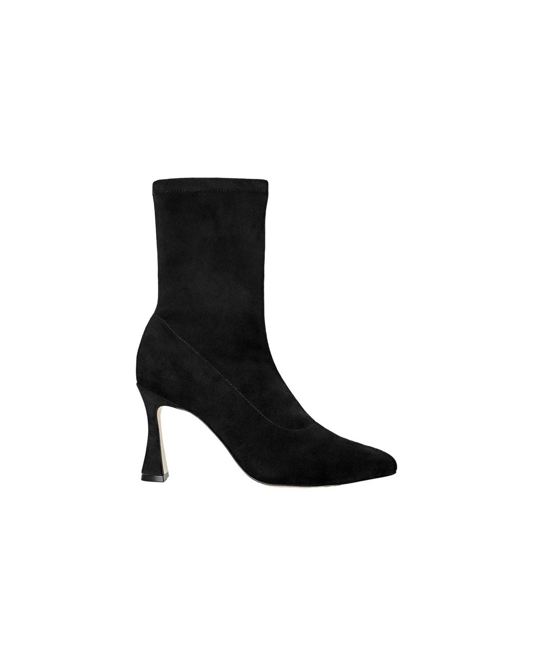 L'Agence Black Severine Stretch-Suede Boot