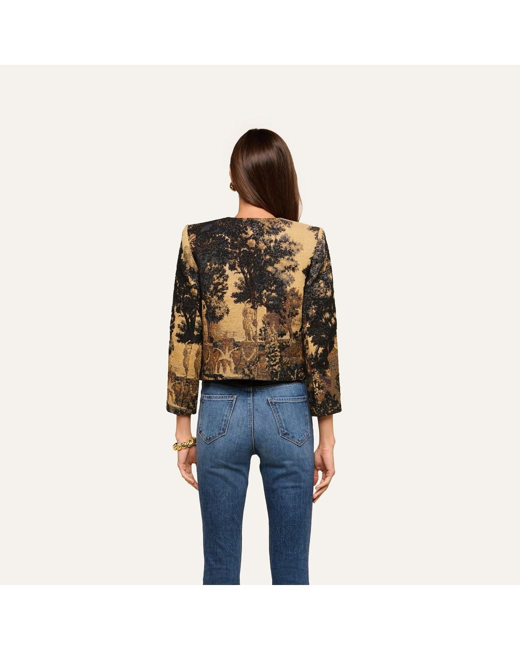 L'Agence Black Lian Tapestry Jacket