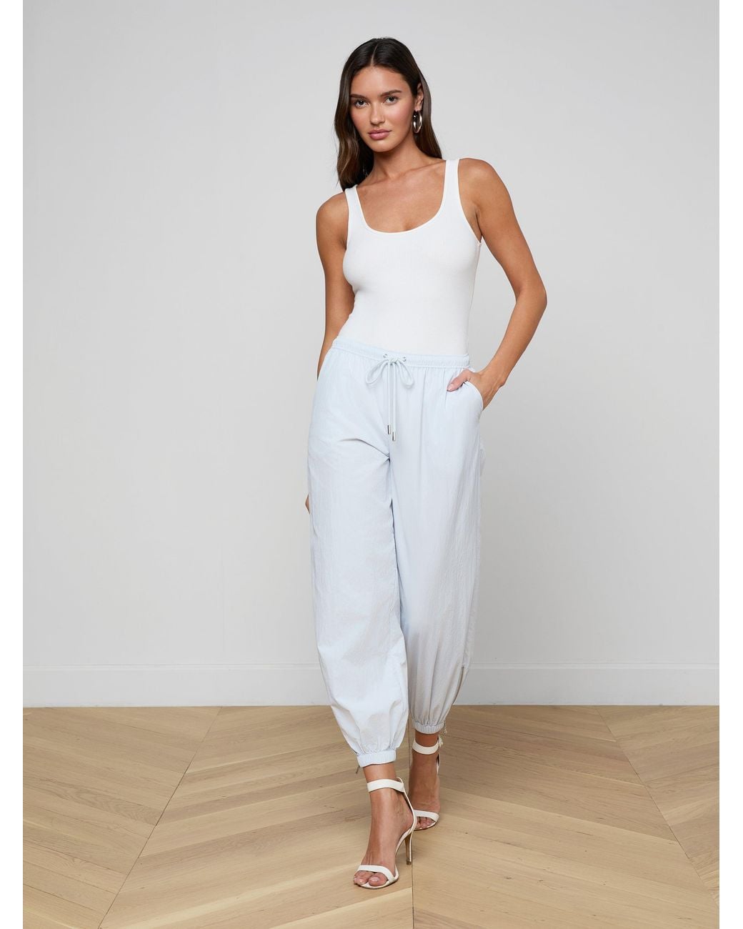 L'Agence White Mariko Jogger