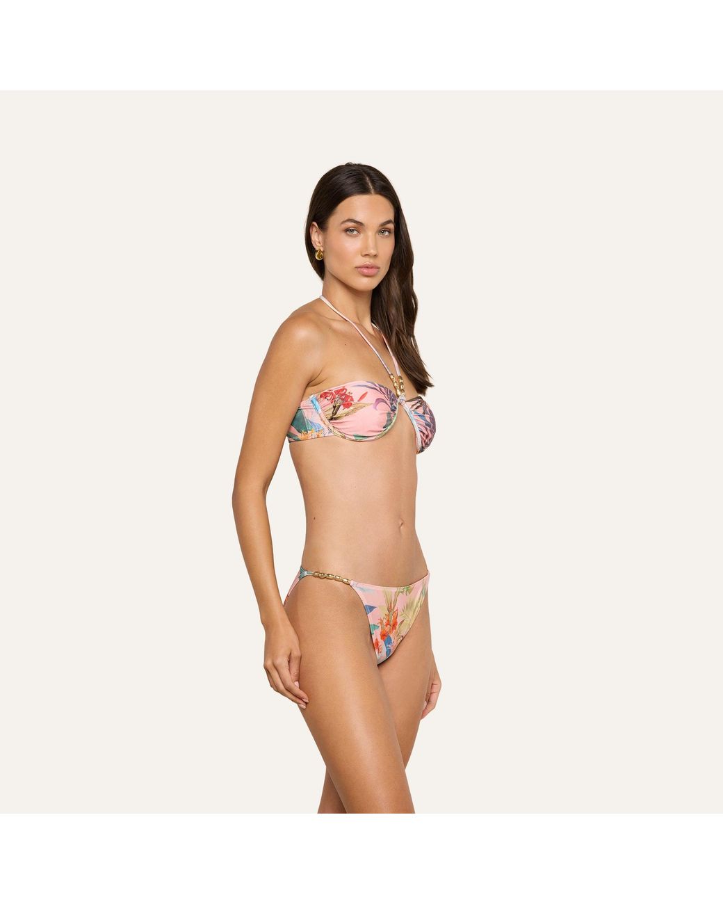 L'Agence Natural String Bikini Bottom