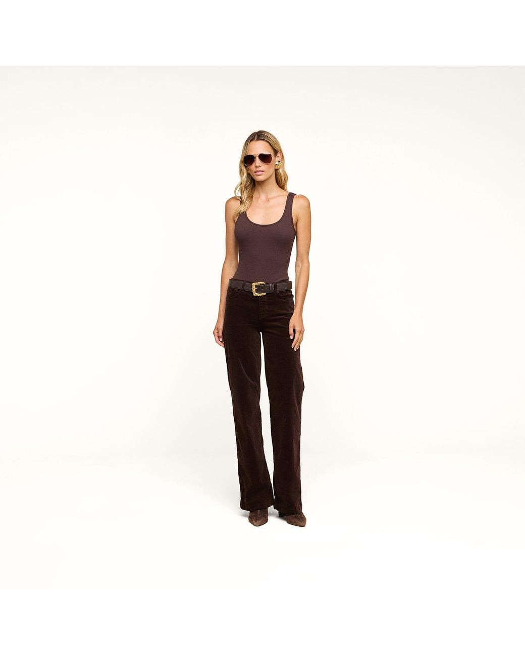 L'Agence Multicolor Scottie Velvet Wide-Leg Jean