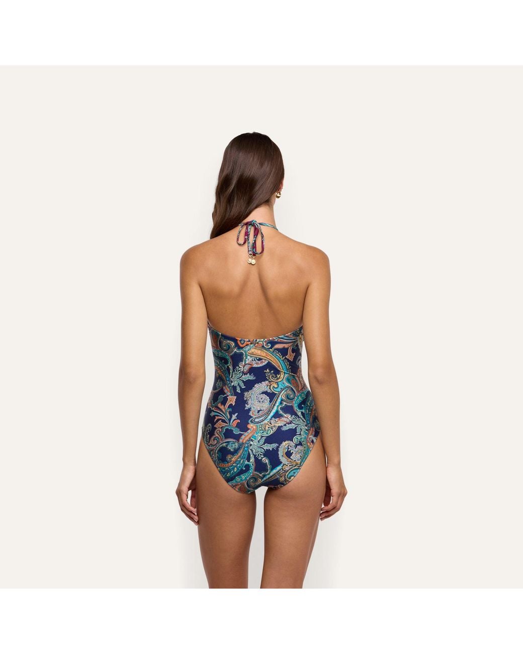 L'Agence Blue Shiva One-Piece Swimsuit