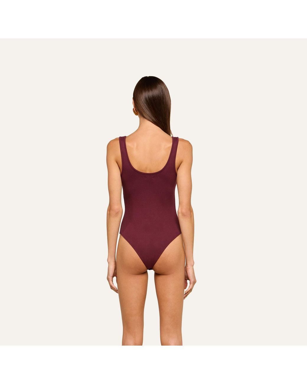 L'Agence Purple 'Agence Nica Scoopneck Bodysuit