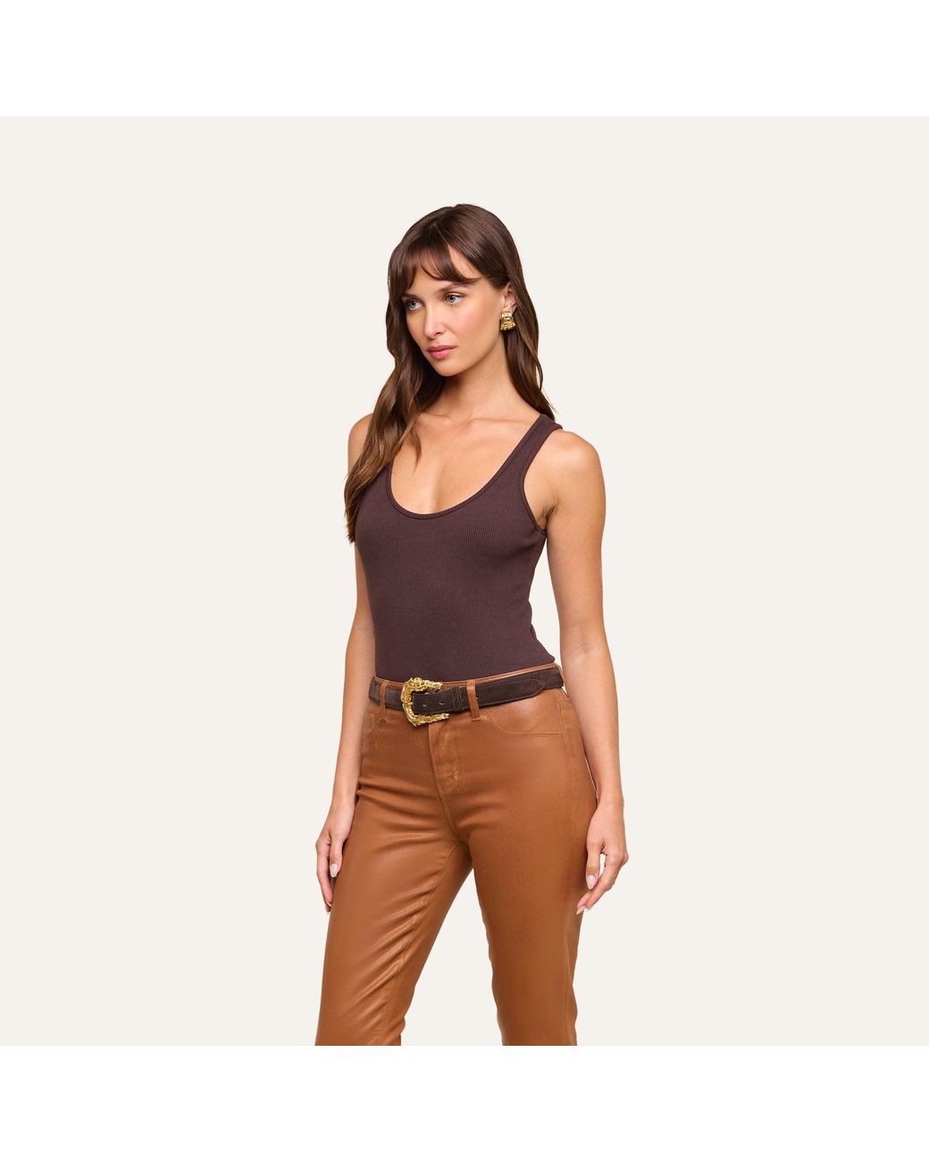 L'Agence Purple Nica Scoopneck Bodysuit