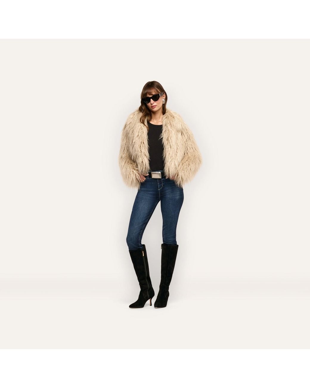L'Agence Natural Fenella Faux Fur Coat