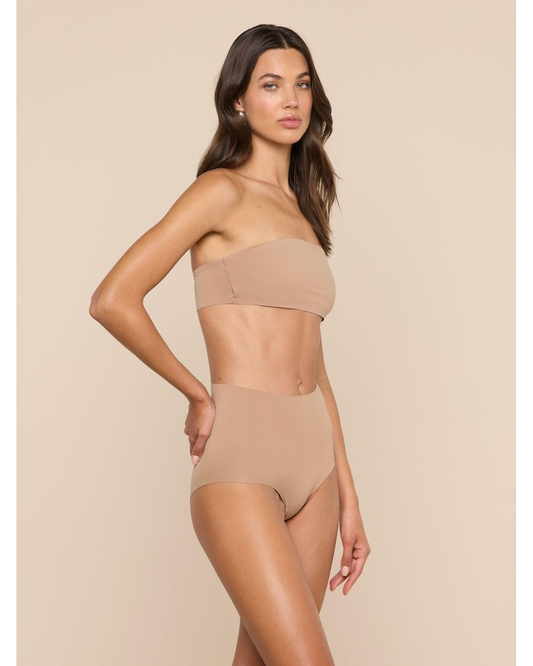 L'Agence Natural Mietta Knit Bandeau Top