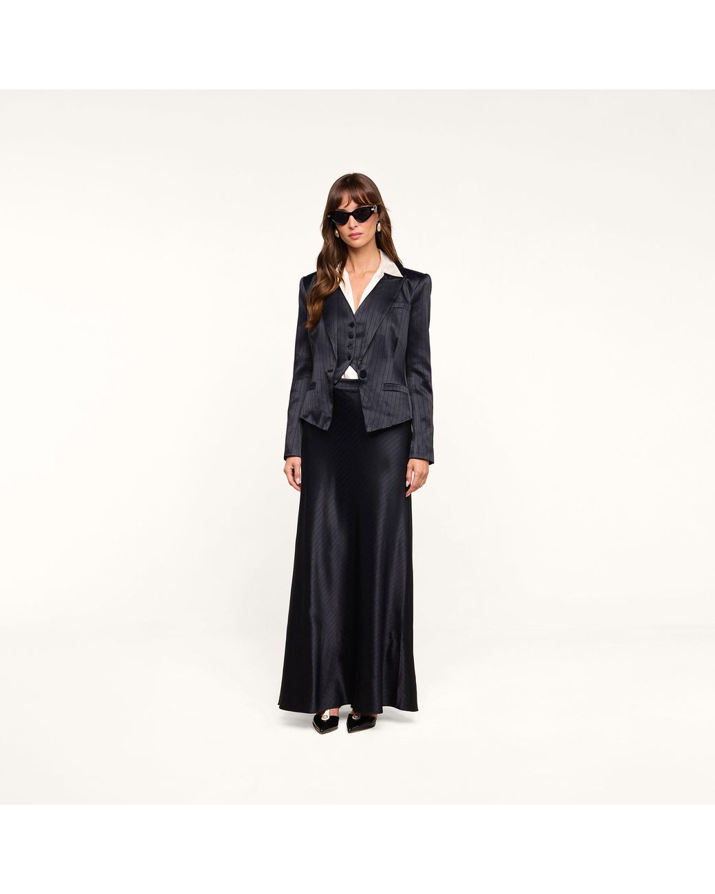 L'Agence Natural Vespera Suspender Maxi Skirt