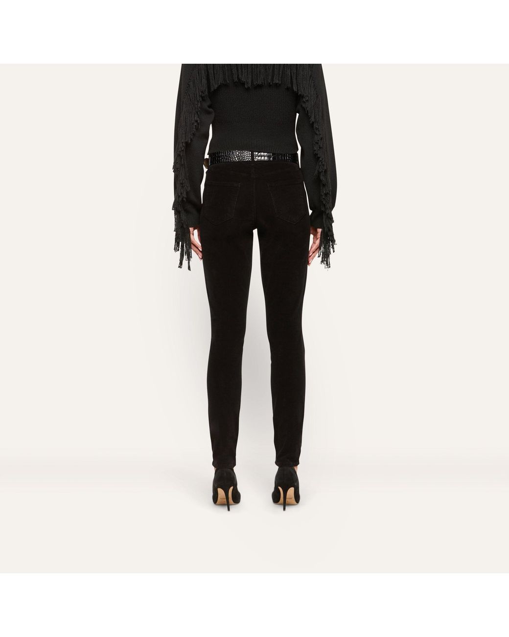 L'Agence Black Marguerite Corduroy Skinny Pants