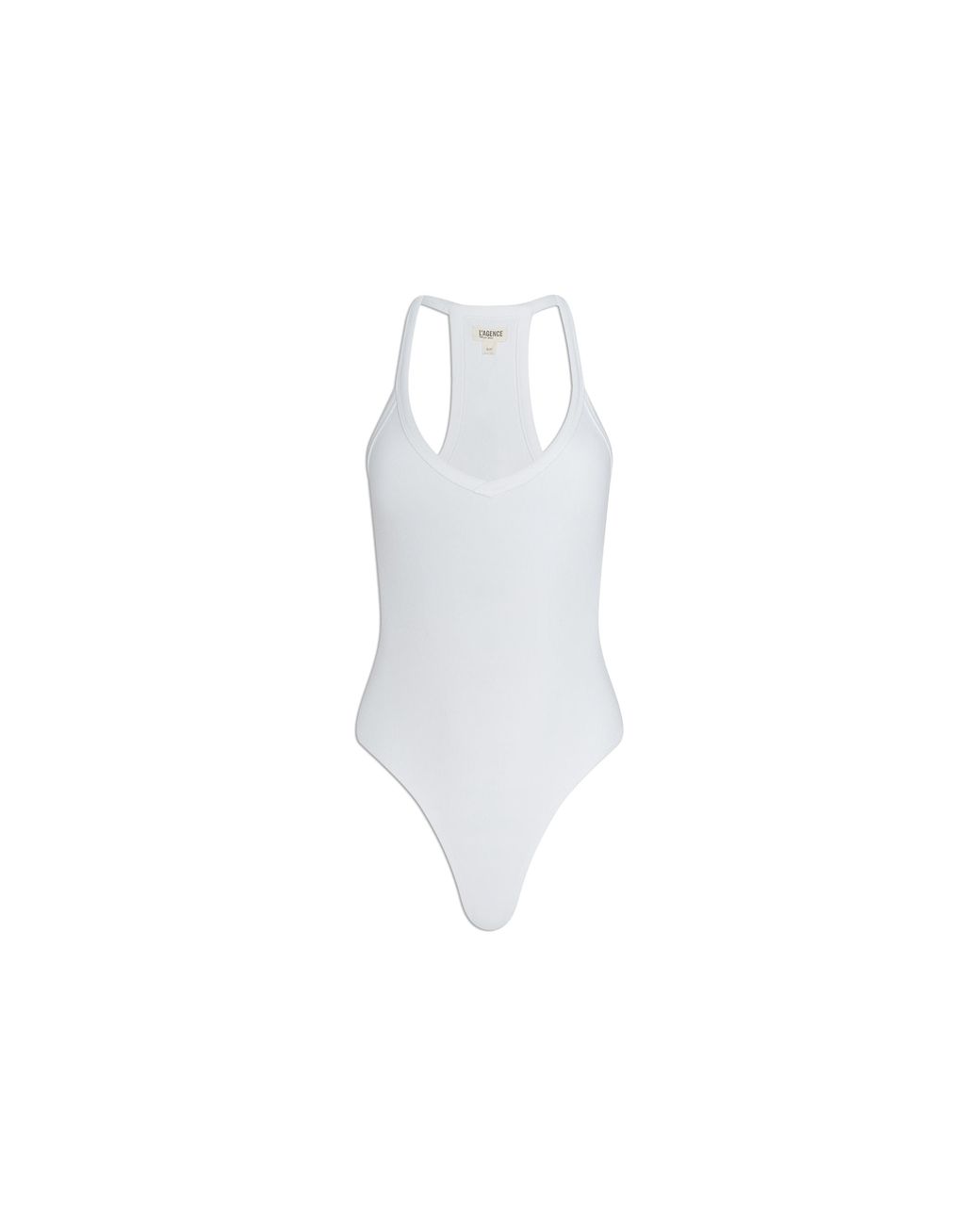 L'Agence Blue 'Agence Wrenna Racerback Bodysuit