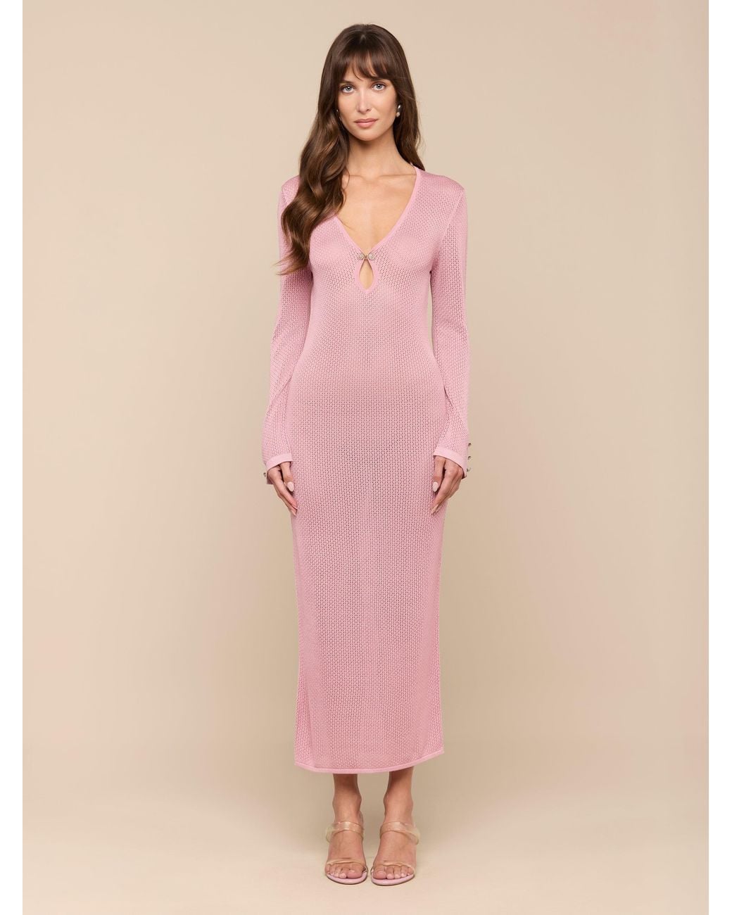 L'Agence Pink Sydney Knit Dress