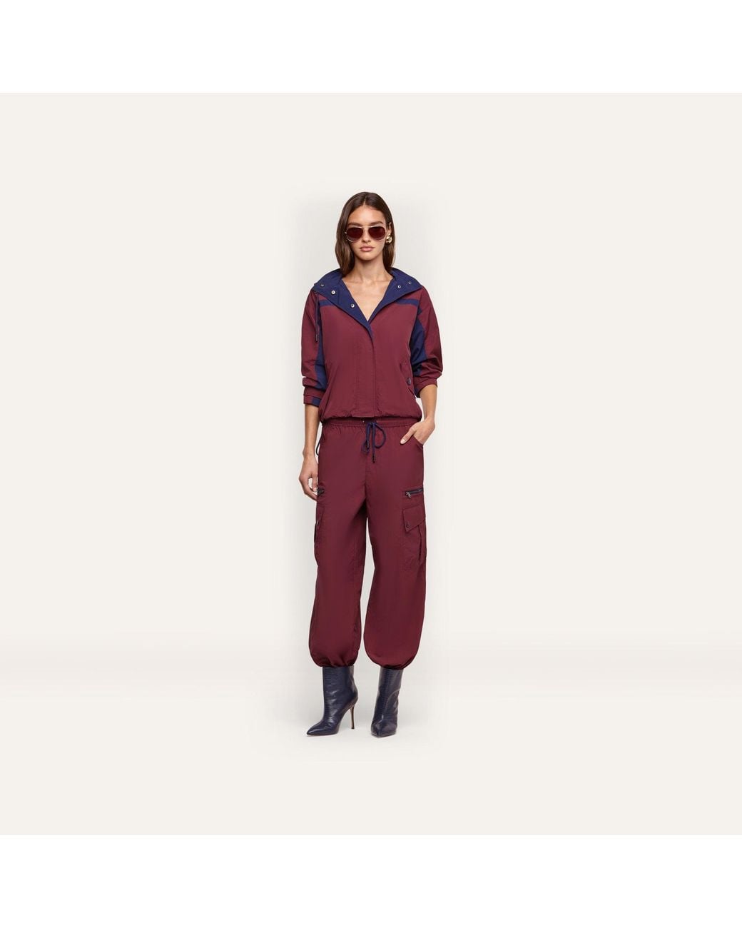 L'Agence Red Geovana Windbreaker