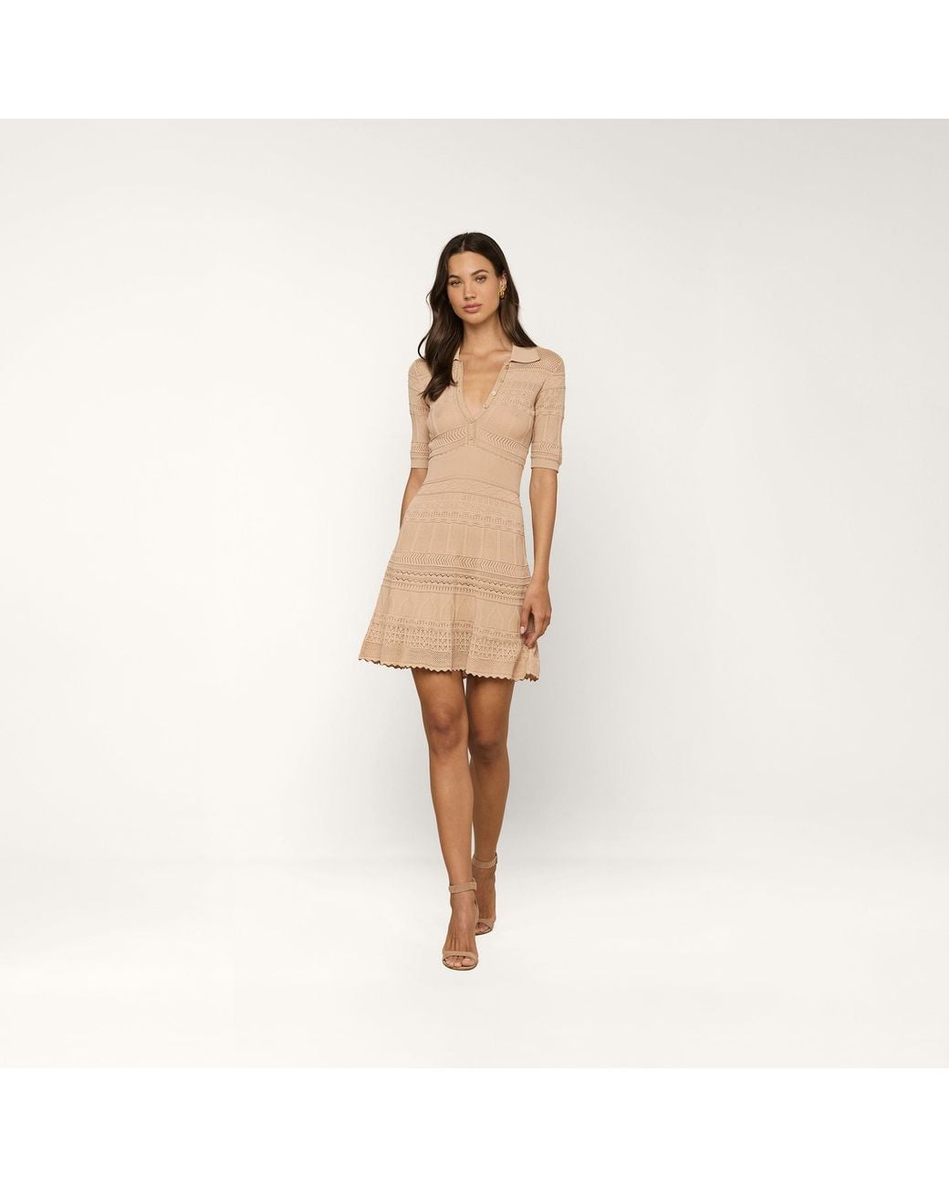 L'Agence Natural Dakoa Knit Mini Dress