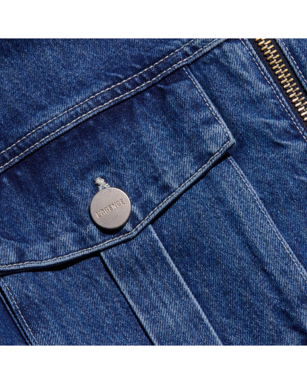 L'Agence Blue Micah Oversized Jean Jacket