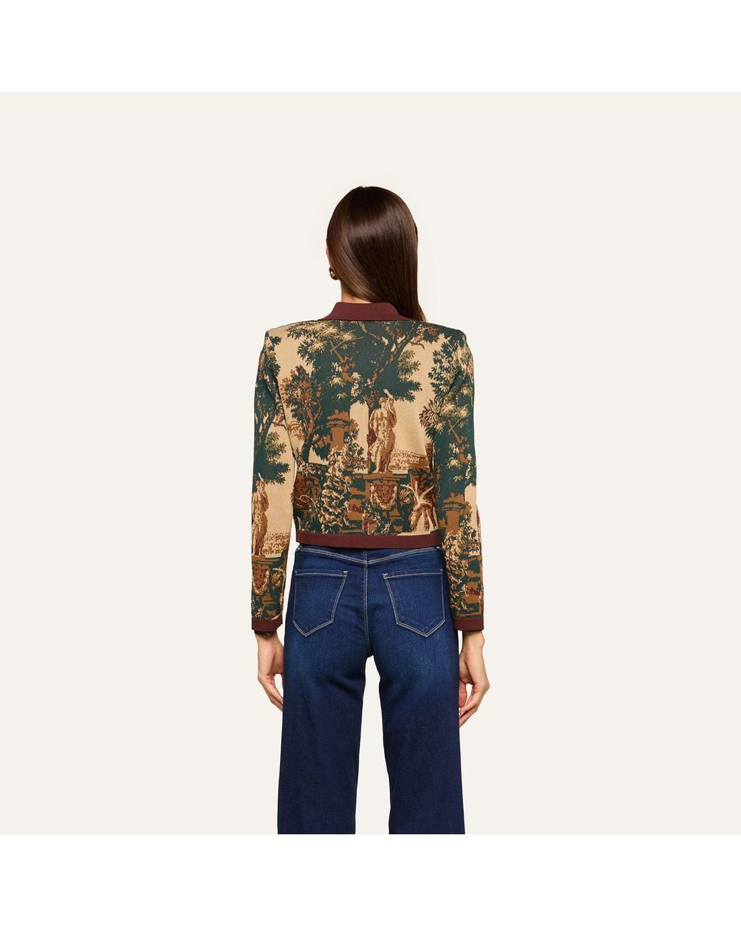 L'Agence Black Osiris Jacquard Cardigan