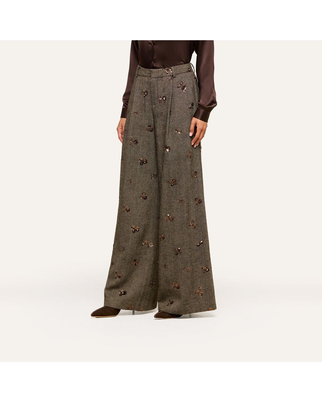 L'Agence Gray Allanah Sequined Trouser