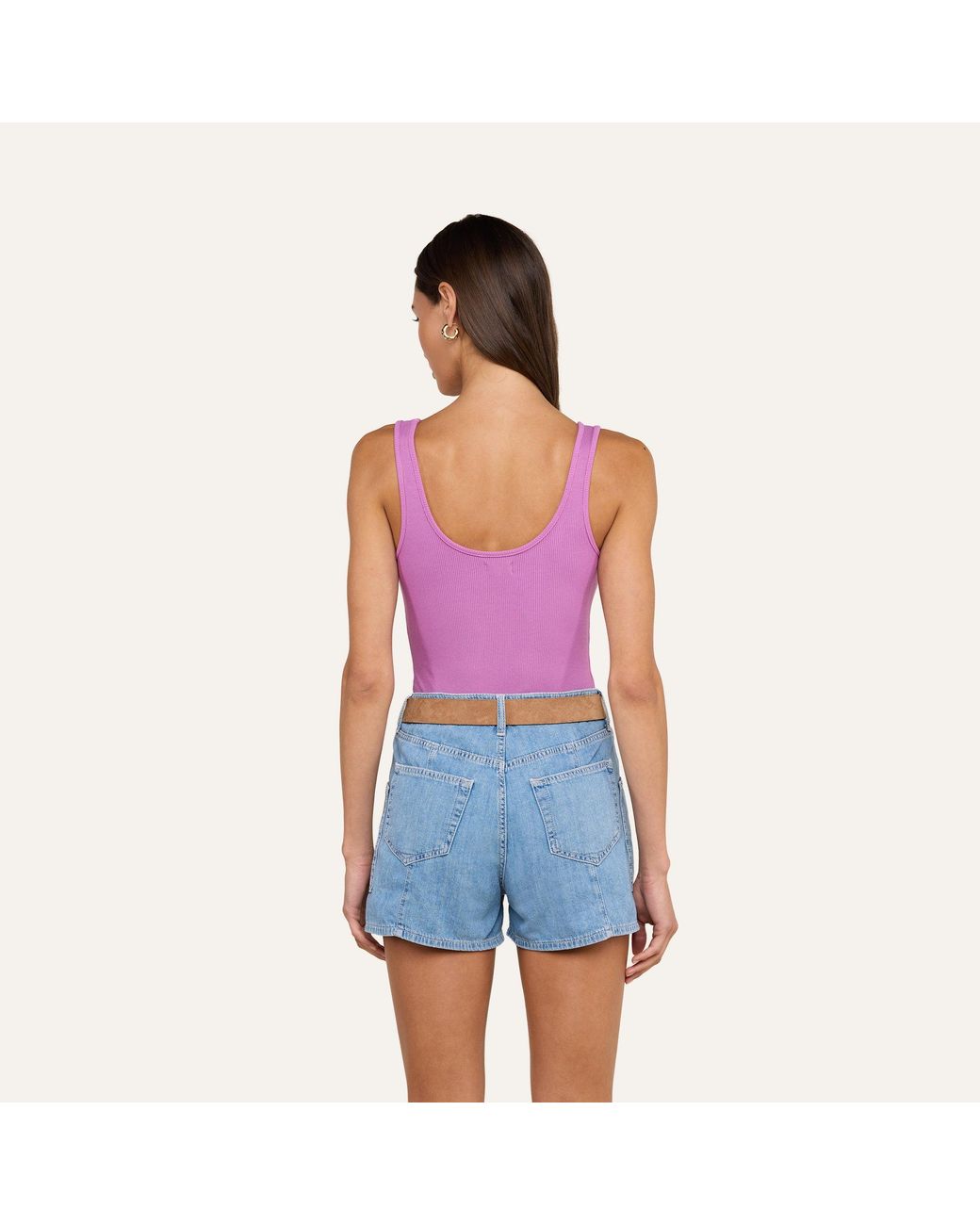 L'Agence Purple Nica Scoopneck Bodysuit