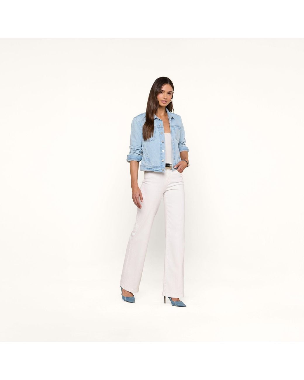 L'Agence Blue Celine Jean Jacket