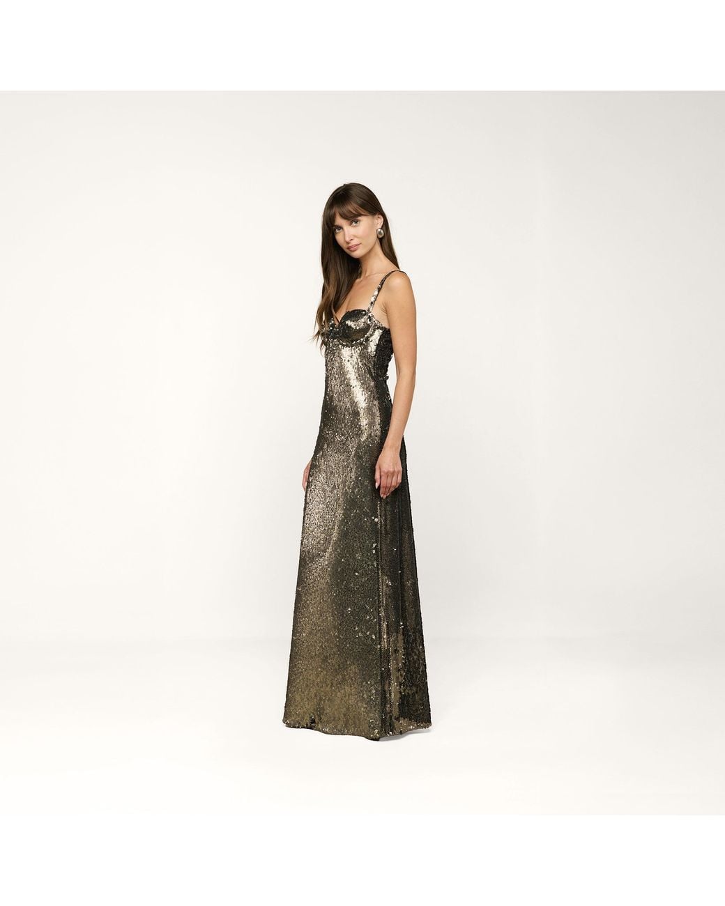 L'Agence Natural Sayla Sequin Gown