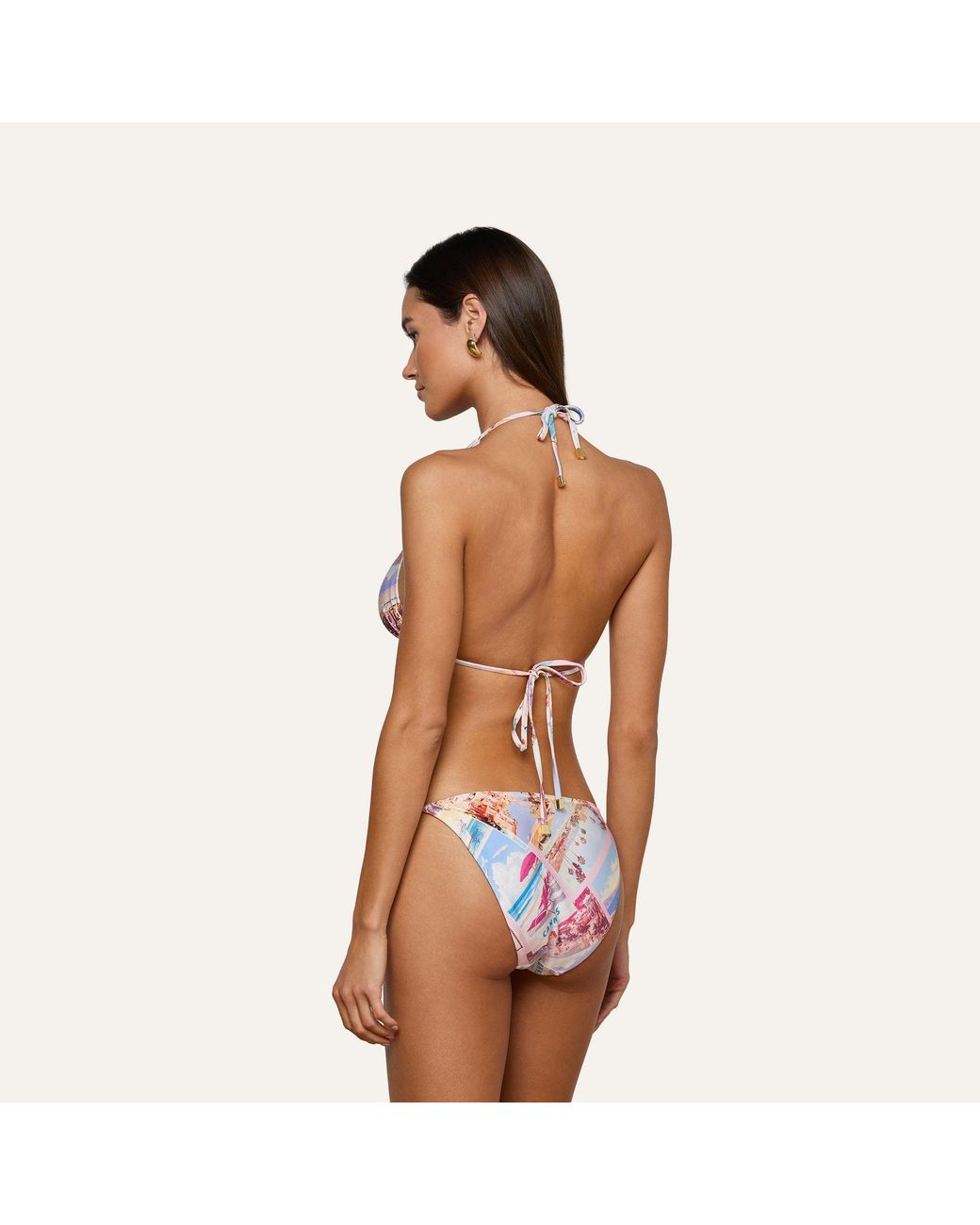 L'Agence White String Bikini Bottom