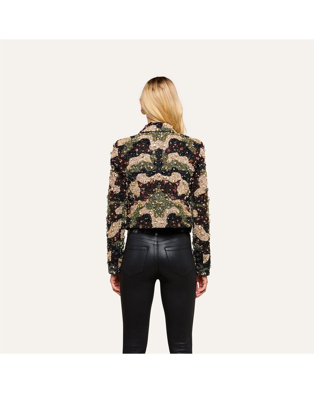 L'Agence Black Jen Crystal Blazer