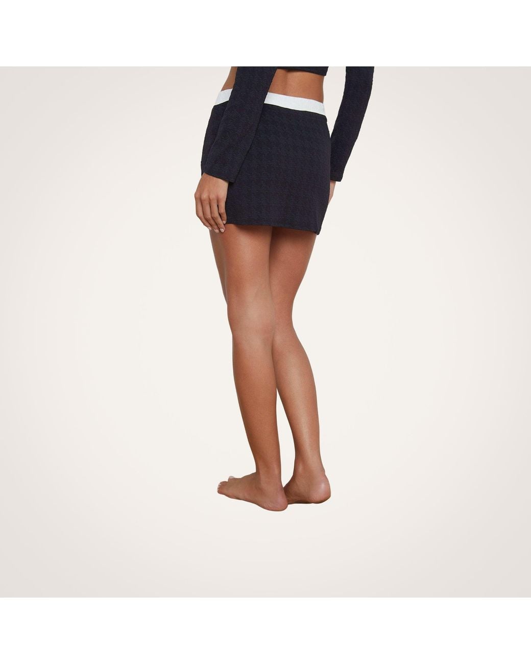 L'Agence Black Coco Color Blocked Skirt Cover Up