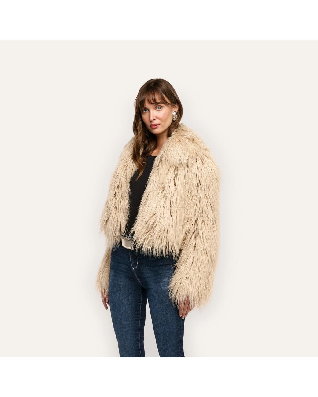 L'Agence Natural Fenella Faux Fur Coat