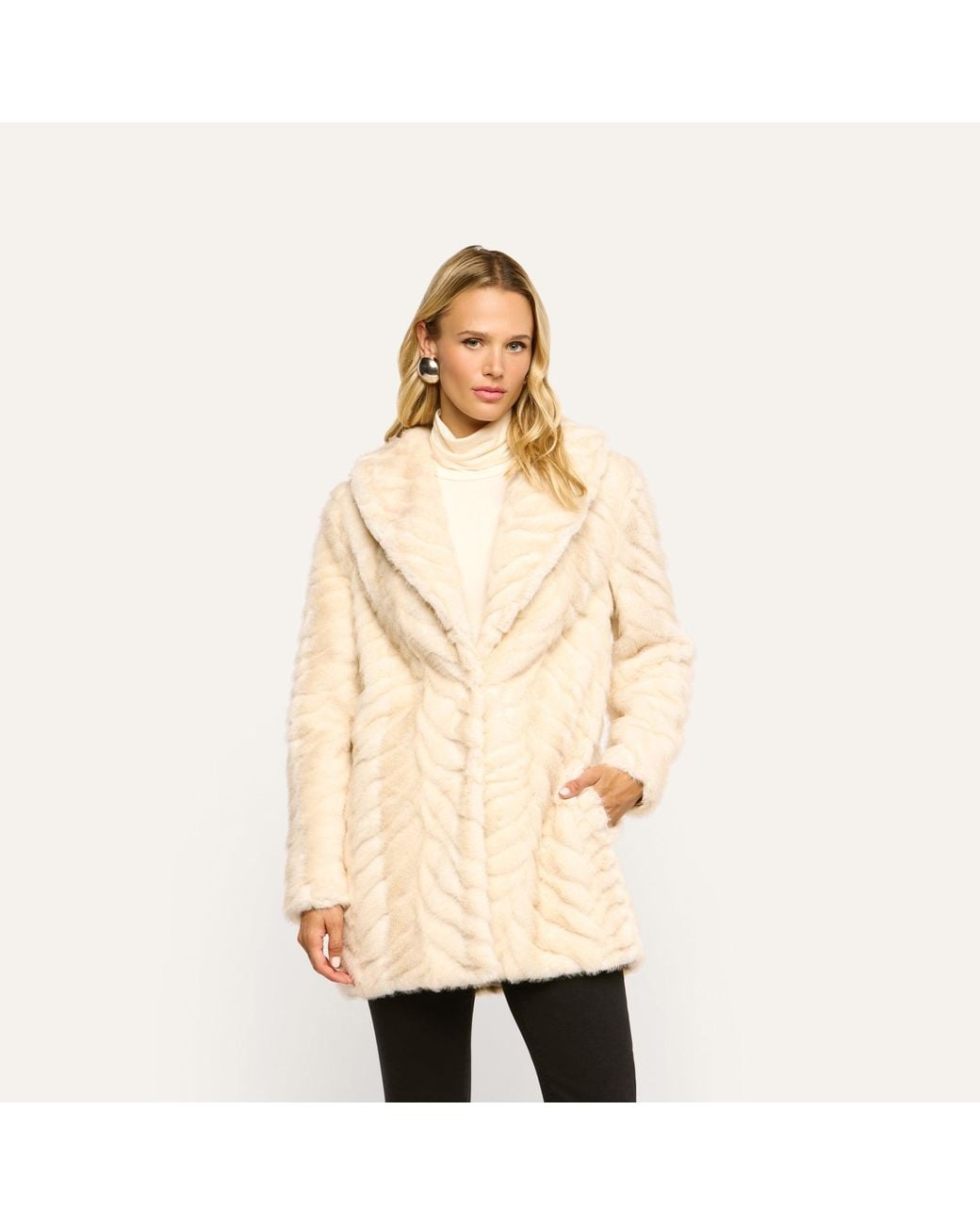 L'Agence Natural Toira Faux Fur Coat