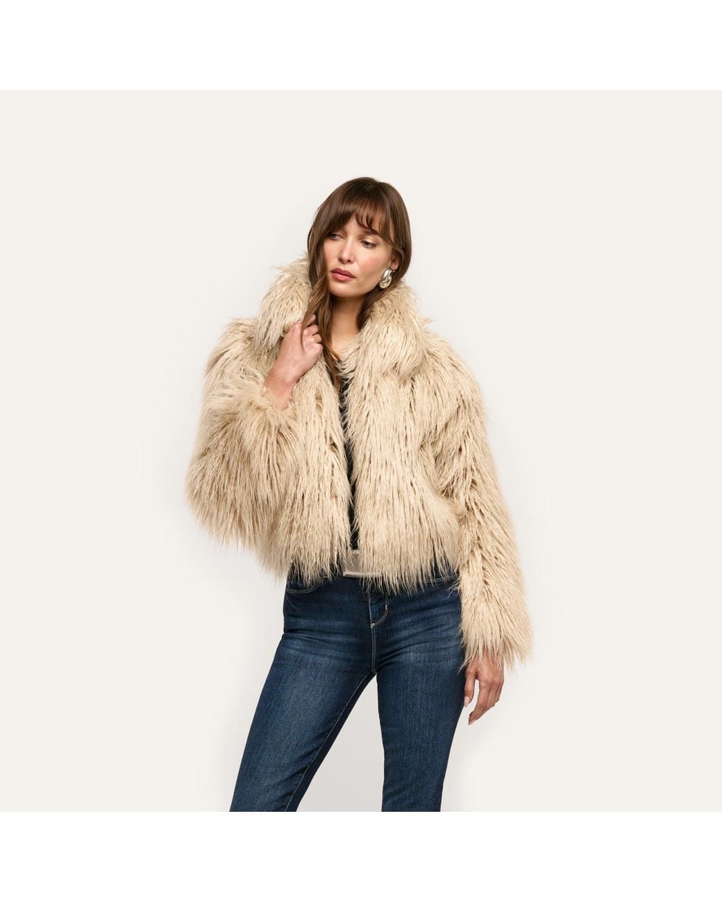 L'Agence Natural Fenella Faux Fur Coat