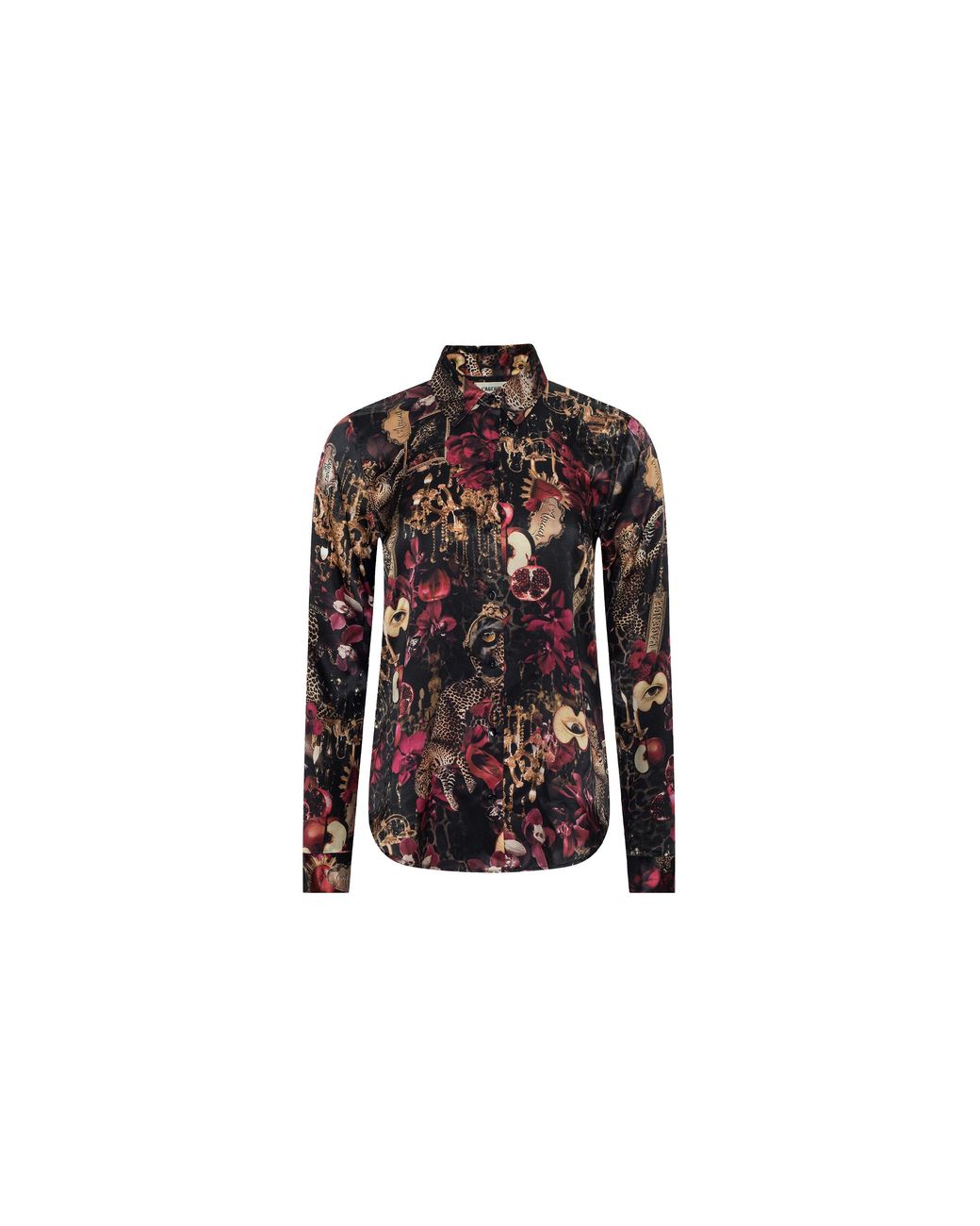 L'Agence Red Tyler Silk Blouse Top