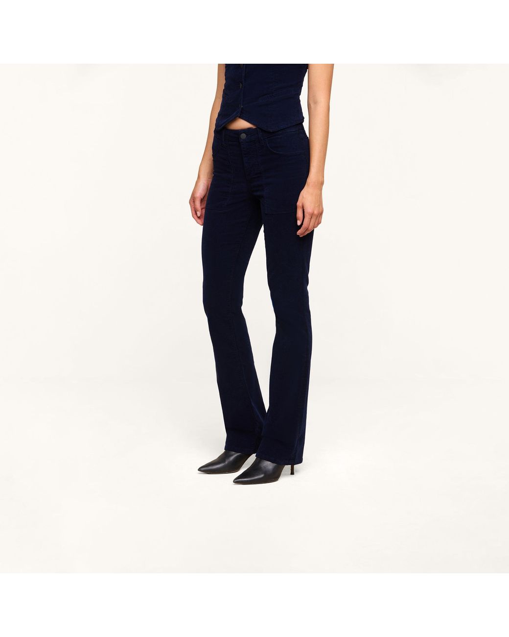 L'Agence Blue Saffia Corduroy Pants