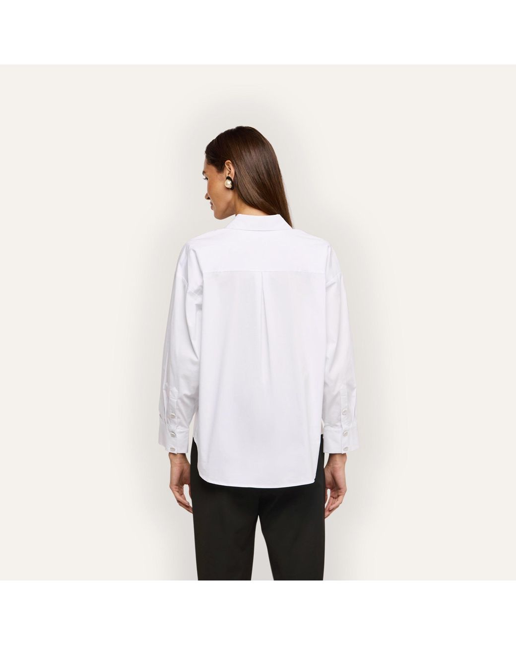 L'Agence White Rylie Poplin Shirt