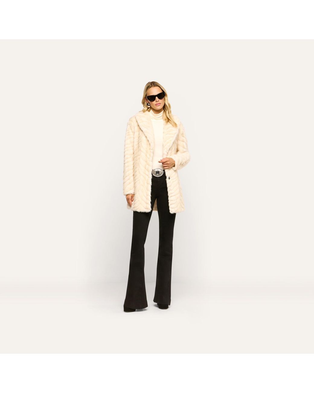 L'Agence Natural Toira Faux Fur Coat
